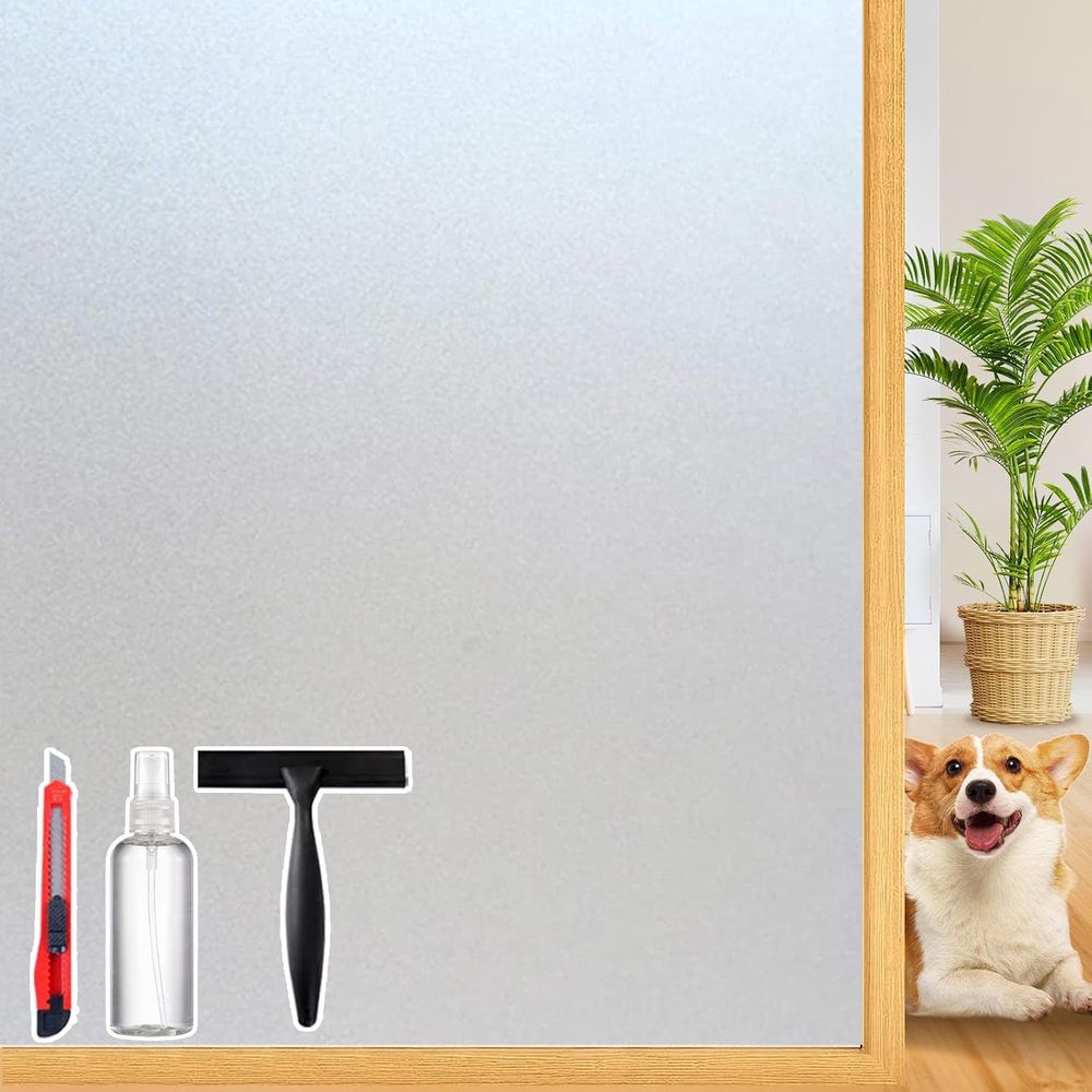 Home Bathroom Window Tint - Geroosterde glasfolie voor privacy, decoratief, badkamervensterfolie