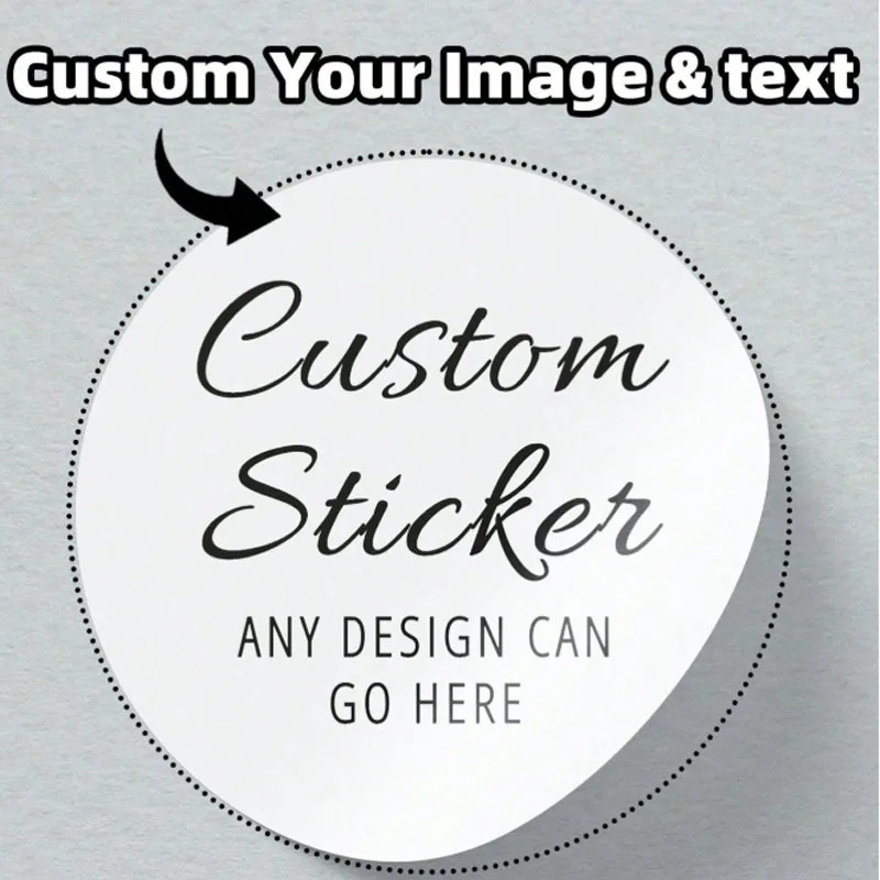 Home Bathroom Design - Op maat gemaakte ronde stickers, gepersonaliseerde