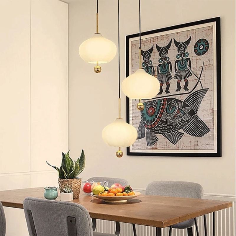 Japan Bathroom.Home - Lilli hanglamp Bauhaus-stijl witte glazen hanglamp