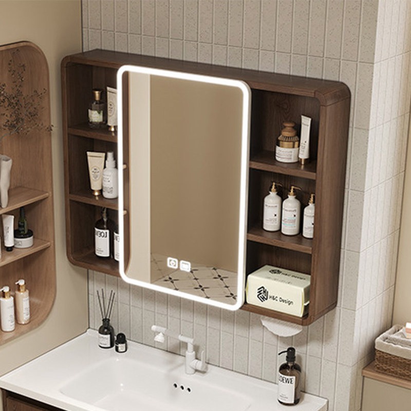 Home Bathroom Design - Spiegel Toilet Badkamerkast Planken Hoek Ruimtebesparend