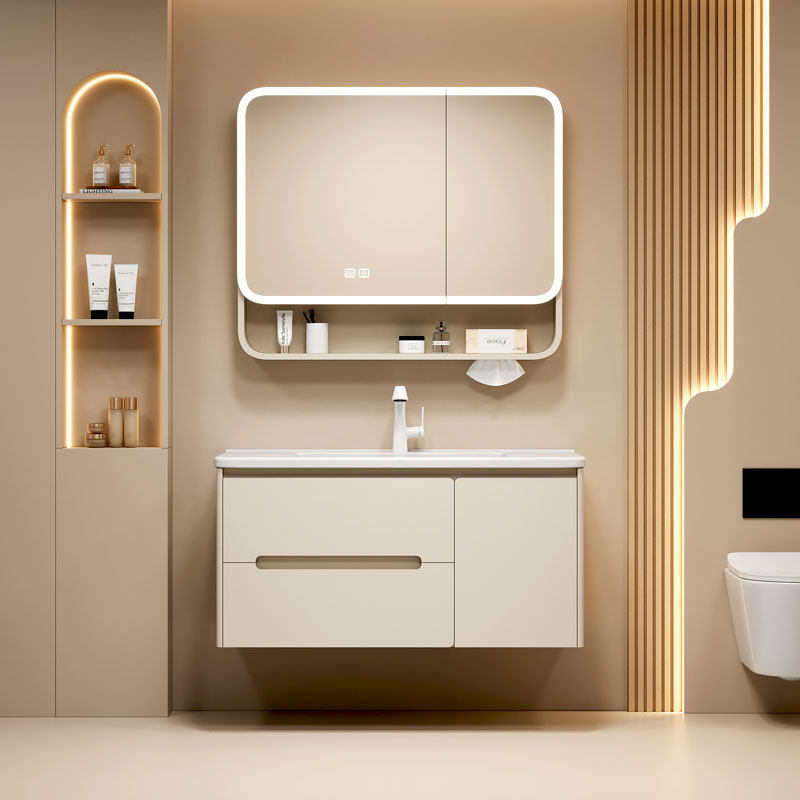 Home Bathroom Partition Wall - Spiegel Scheidingswanden Kast Toilet Make-up Organizer