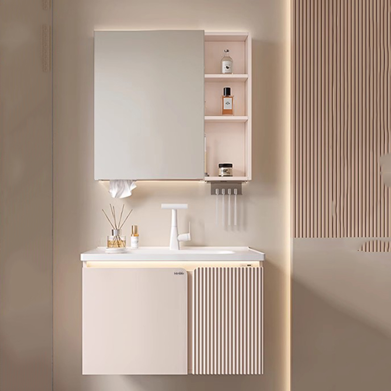 Home Bathroom Partition Wall - Organisator Displaykast Opbergaccessoires Spiegel Muur Toiletverdelingen