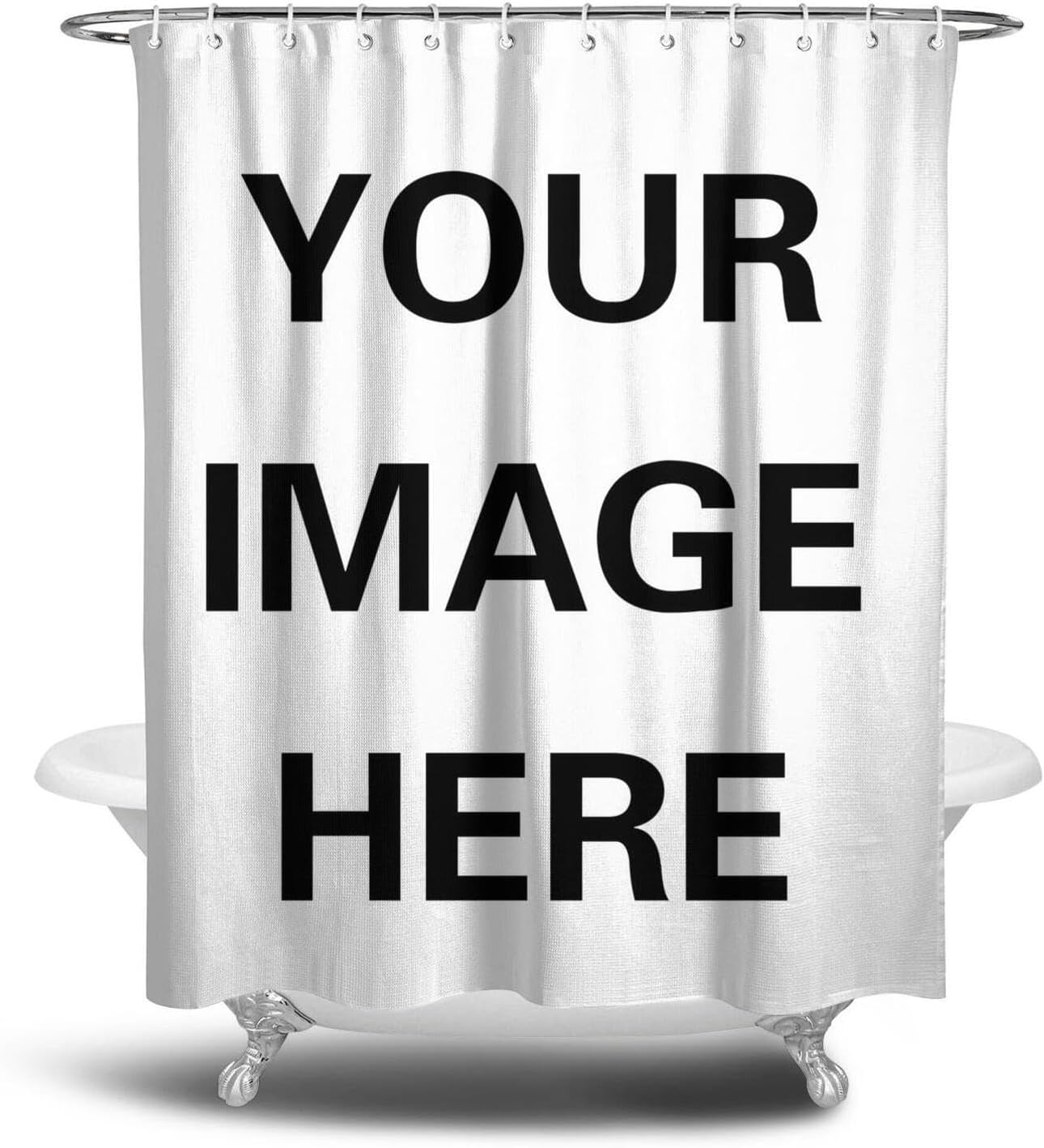 Home Bathroom Images - Op maat gemaakt douchegordijn met beeldpatroon,