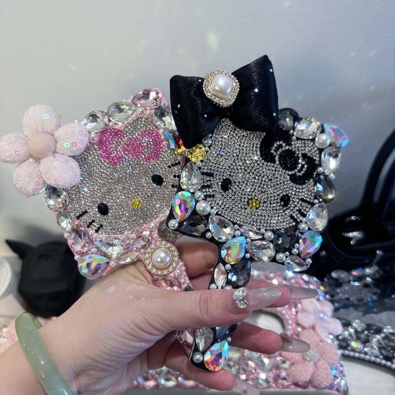 Home Goods Bathroom Mirrors - Hello Kitty draagbare make-upspiegel Cartoon diamant