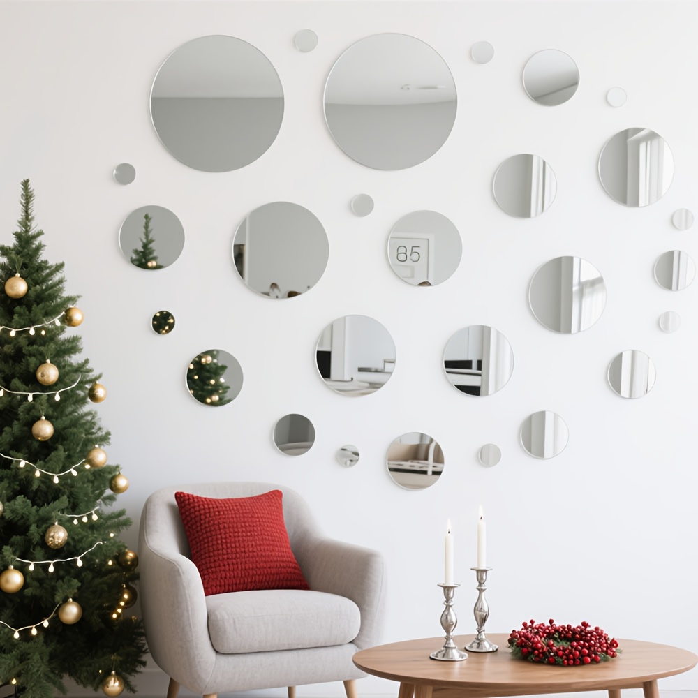 Home Goods Bathroom Mirrors - 20 CM Ronde Acryl Spiegel Muurstickers