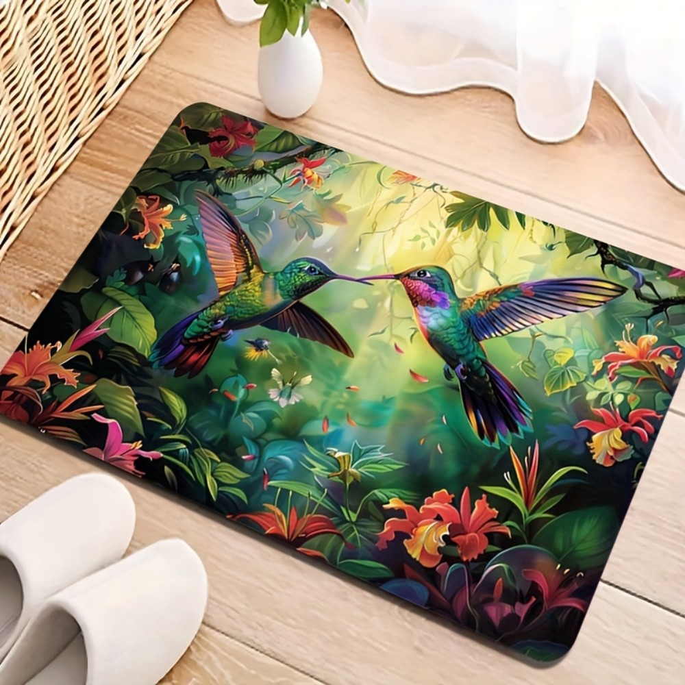 Home Bathroom Carpet - VIKAMA Spring Hummingbird tropisch design vloermat,