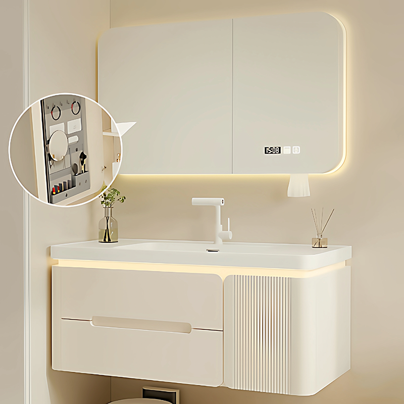 Home Bathroom Partition Wall - Moderne lades badkamermeubel papier wit luxe