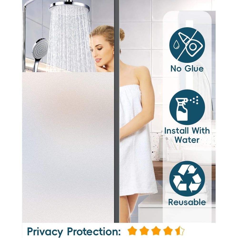 Geroosterde glasfolie voor pri - Home Bathroom Window Tint recensie en prijs