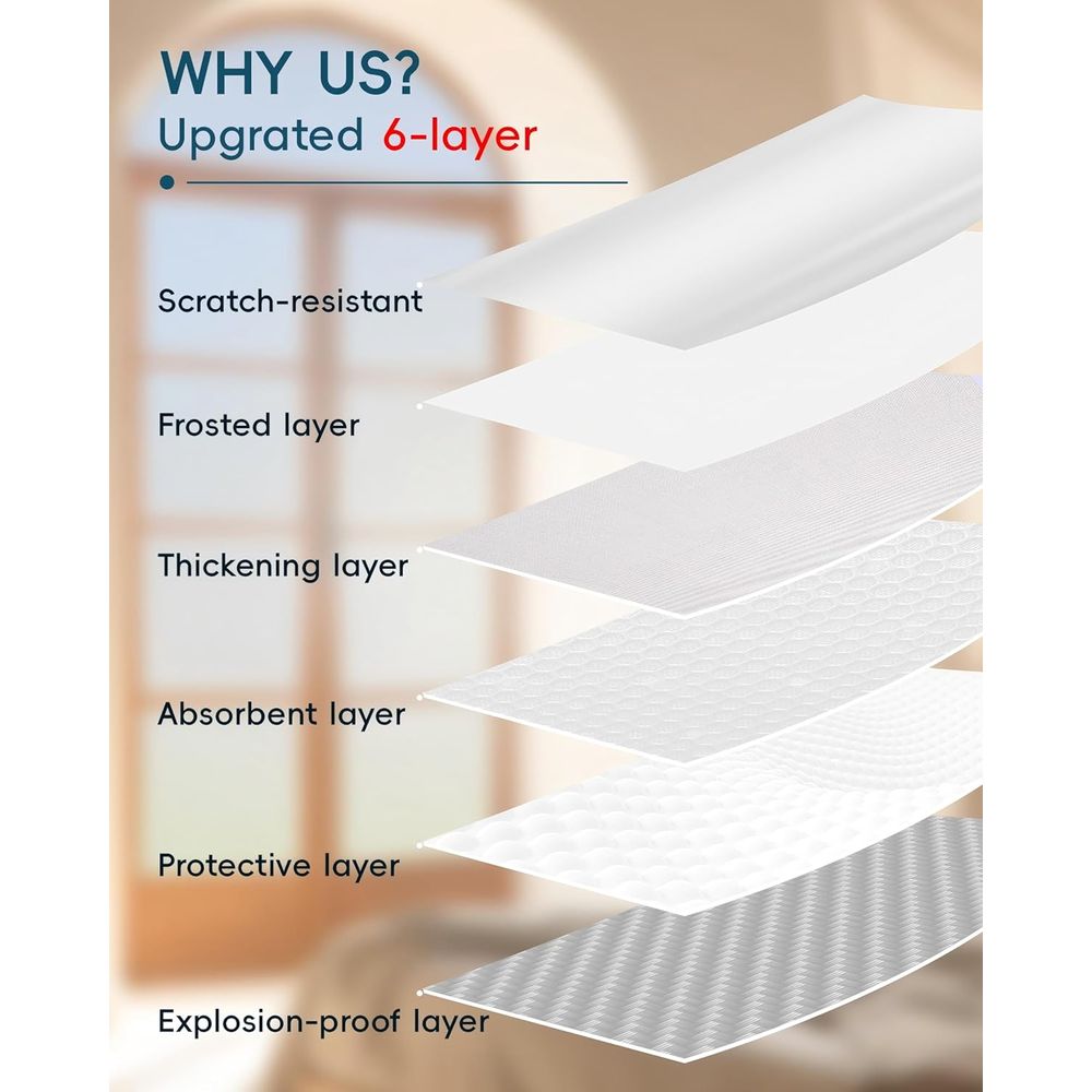 Geroosterde glasfolie voor pri - Home Bathroom Window Tint recensie en prijs