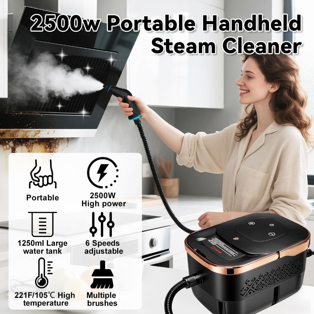 2500W Draagbare Stoomreiniger, - Home Bathroom Images recensie en prijs