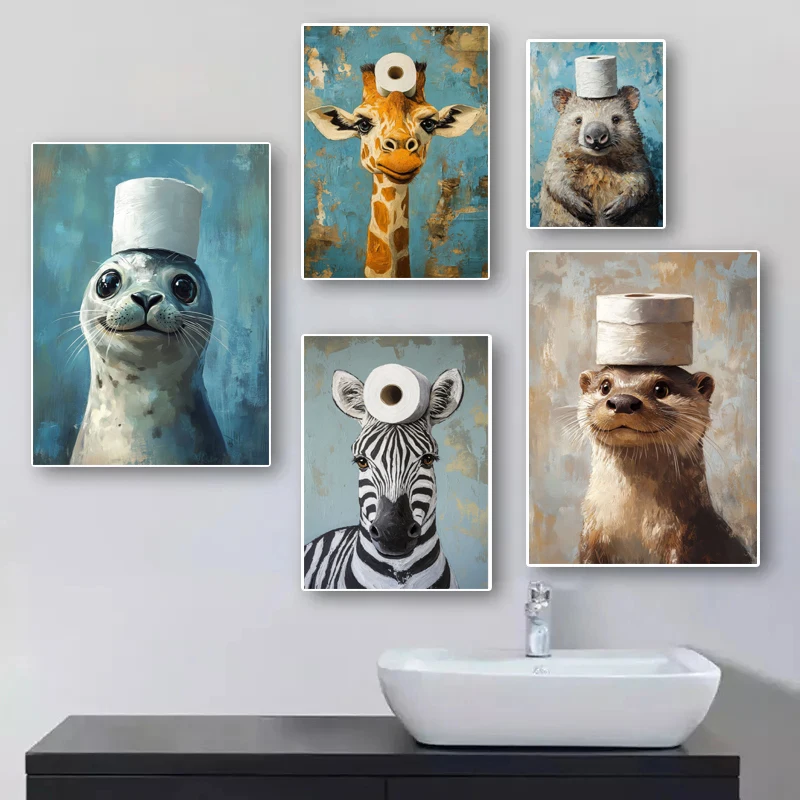Cartoon Leuke Grappige Dieren  - Home Bathroom Pictures recensie en prijs