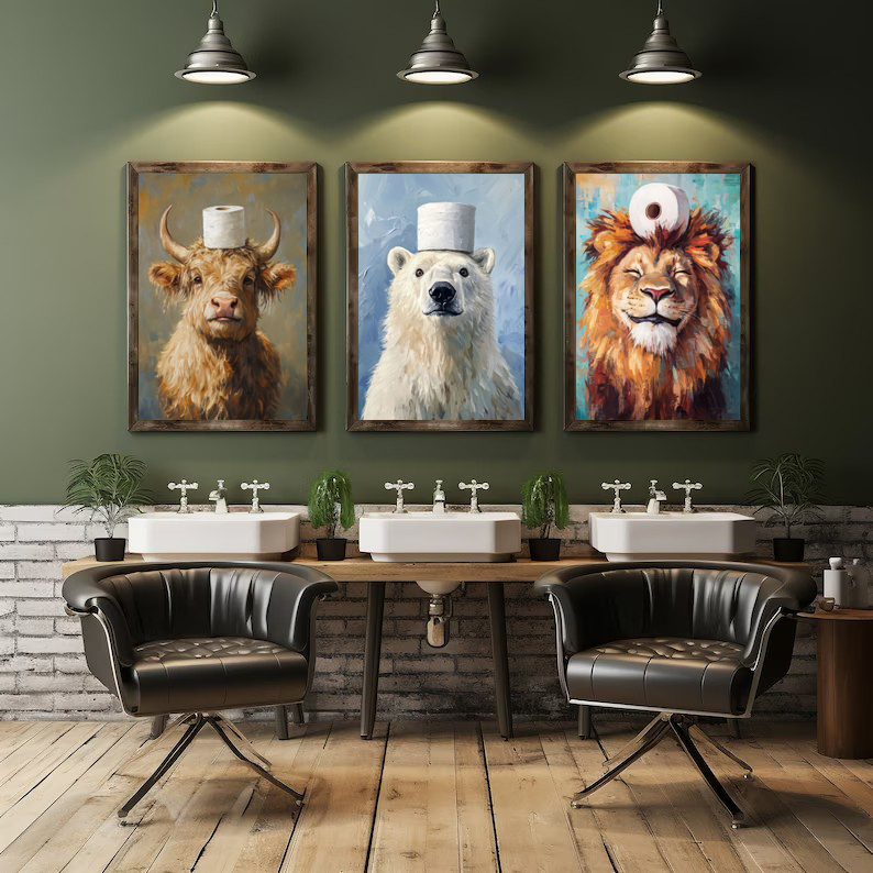 Cartoon Leuke Grappige Dieren  - Home Bathroom Pictures recensie en prijs