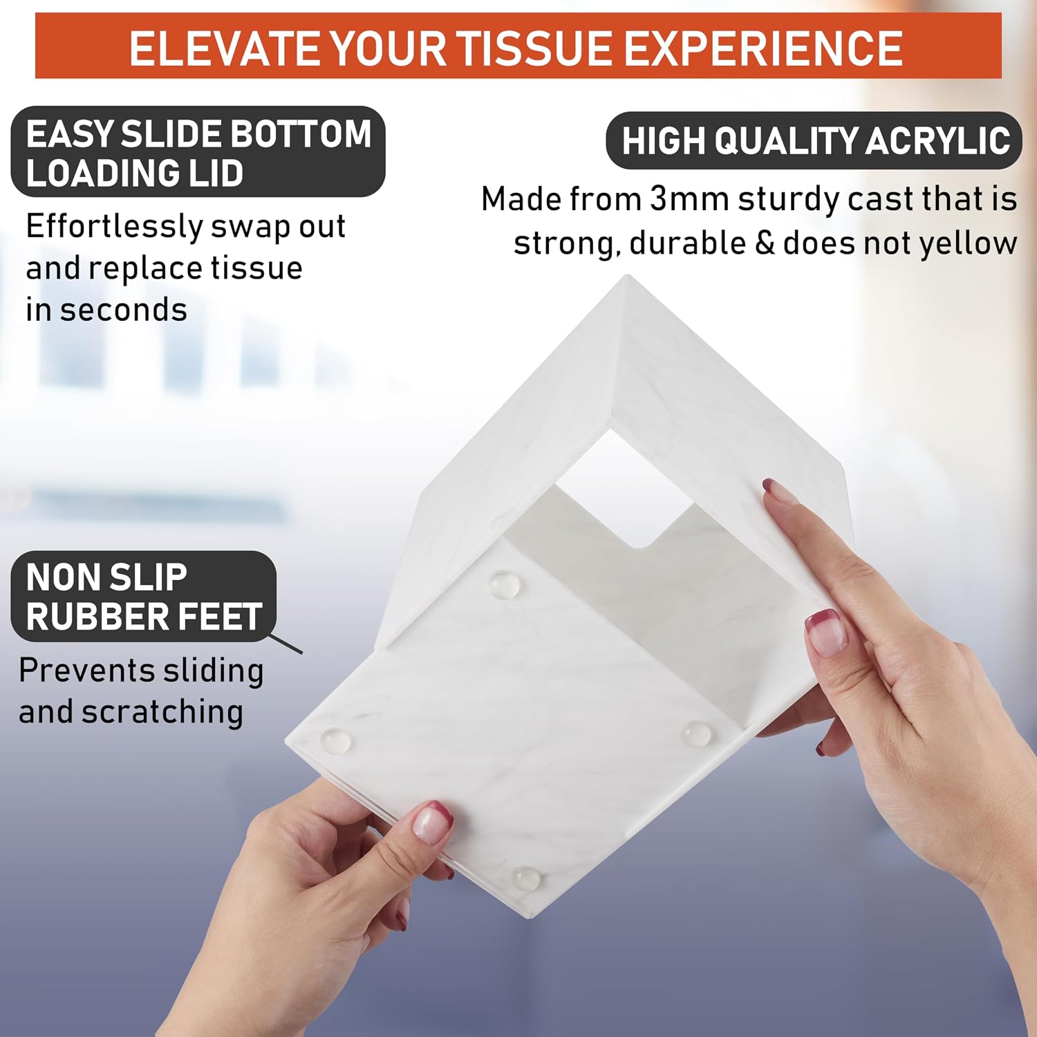 Acryl tissueboxhouder vierkant - Home Bathroom Images recensie en prijs