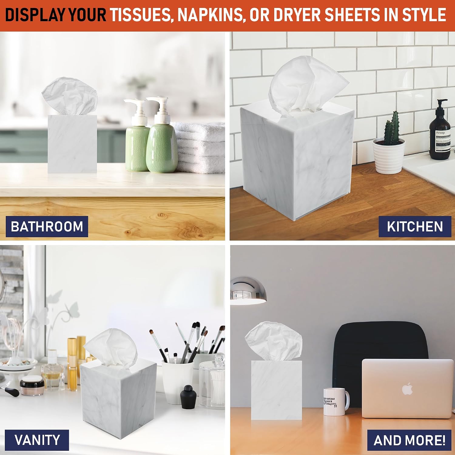 Acryl tissueboxhouder vierkant - Home Bathroom Images recensie en prijs