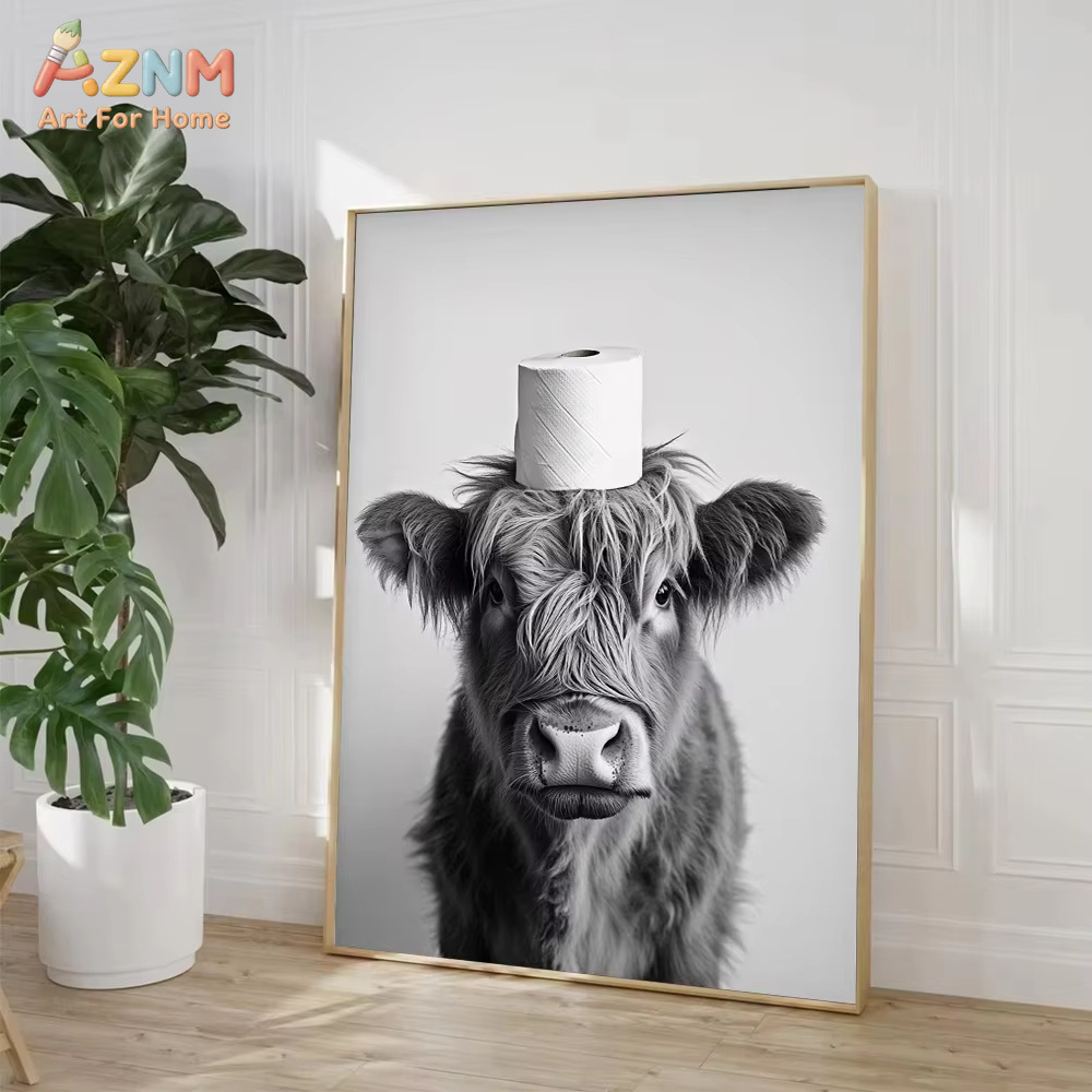 1PC, Highland Cow Otter Cat Ra - Home Bathroom Pictures recensie en prijs