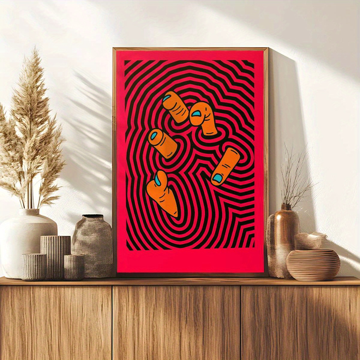 Moderne abstracte vingerkunstp - Home Bathroom Design recensie en prijs