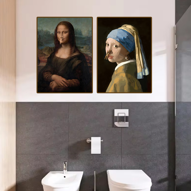 1pc grappige abstracte badkame - Home Bathroom Design recensie en prijs