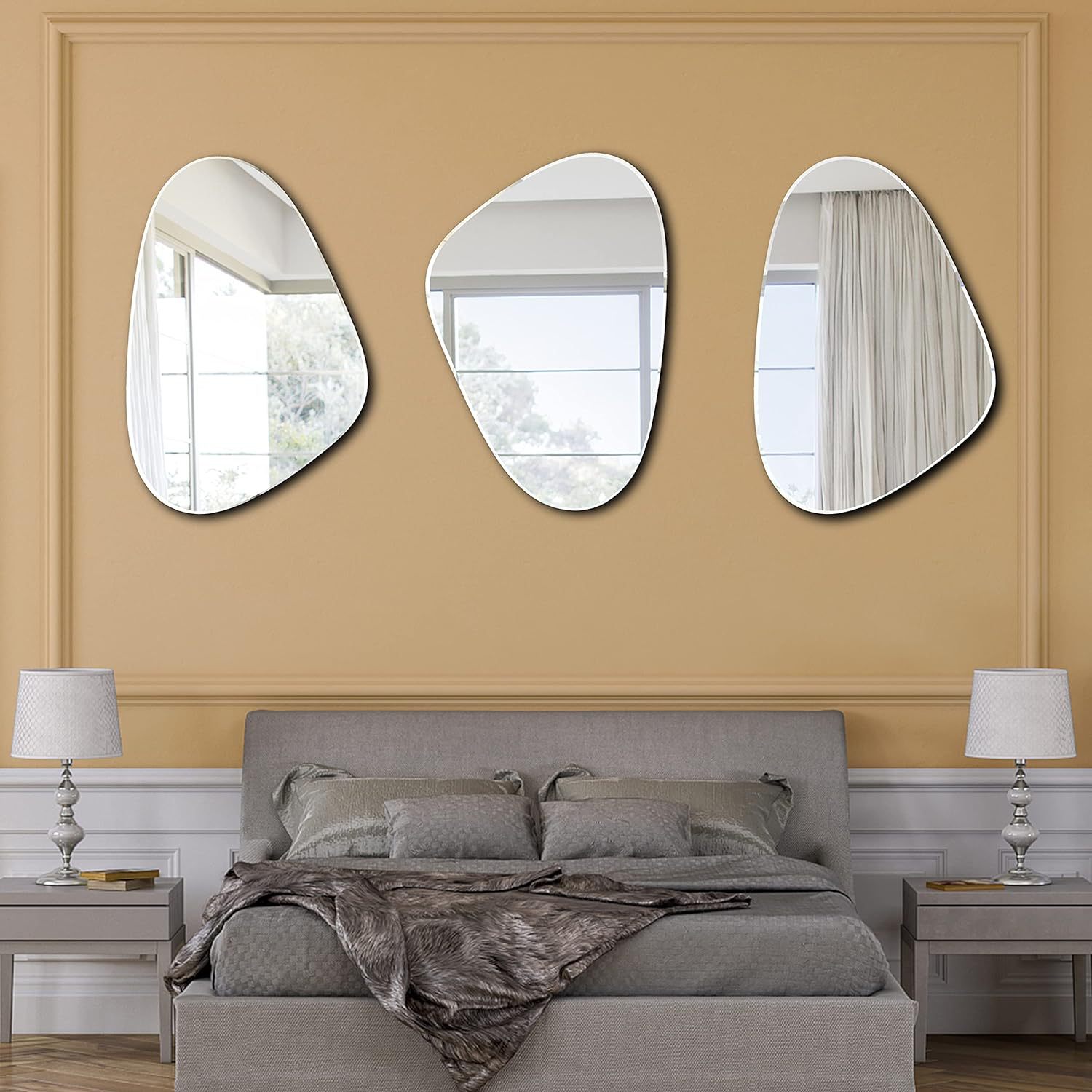 Irregulaire badkamerwandspiege - Home Goods Bathroom Mirrors recensie en prijs