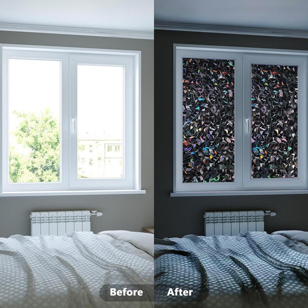 3D Zwarte Regenboog Venster Ve - Home Bathroom Window Tint recensie en prijs