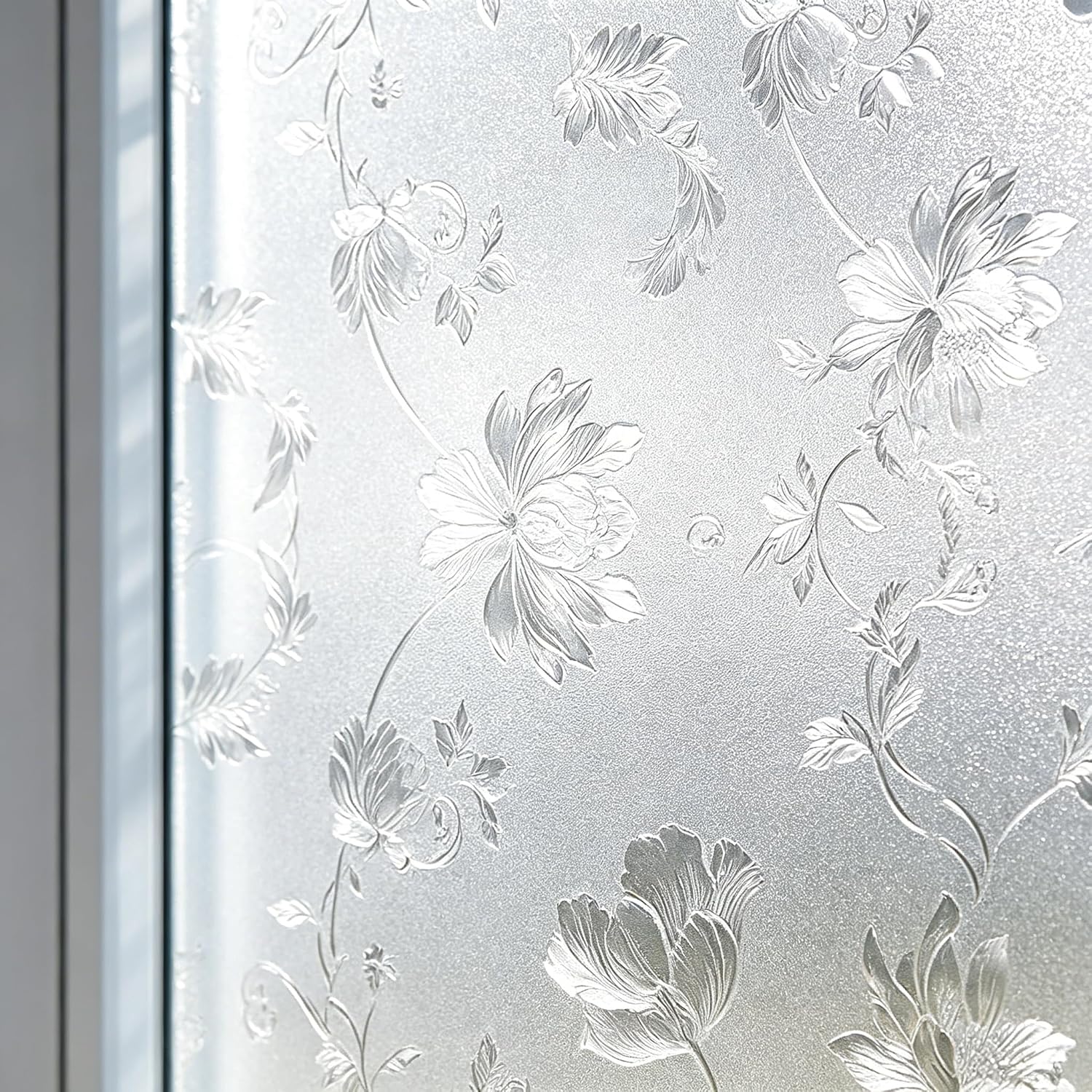 Bloemige, matglazen privacyfol - Home Bathroom Window Tint recensie en prijs