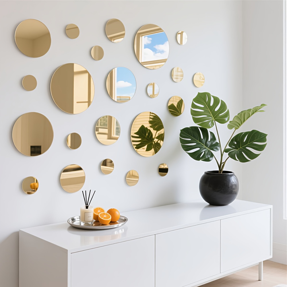 20 CM Ronde Acryl Spiegel Muur - Home Goods Bathroom Mirrors recensie en prijs