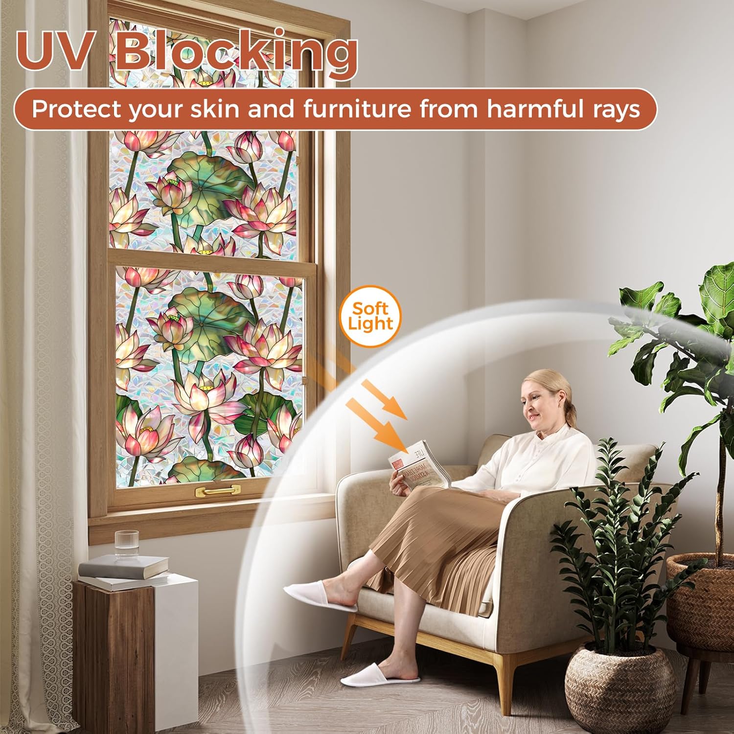 Rainbow Lotus glas-in-lood raa - Home Bathroom Window Tint recensie en prijs
